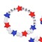 Patriotic Plastic Red, White & Blue Beaded Bracelet Assortment 12 Pieces